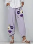 Women Floral Ankle Pants Pants Casual Spring/Fall Trousers