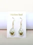 Butterfly Time Gem Dried Flower Gypsophila Lace Flower Pastoral Style Glass Earrings