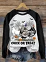 Vintage Crew Neck Halloween Sweatshirt