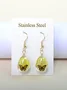 Butterfly Time Gem Dried Flower Gypsophila Lace Flower Pastoral Style Glass Earrings