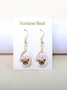 Butterfly Time Gem Dried Flower Gypsophila Lace Flower Pastoral Style Glass Earrings