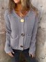 Women Cotton Plain Long Sleeve Comfy Casual Sweater