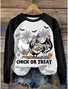Vintage Crew Neck Halloween Sweatshirt