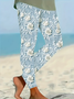 Women Floral Casual All Season Printing Long Leggings