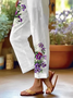 Women Floral Long Pants Casual Spring/Fall Trousers