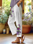 Women Floral Long Pants Casual Spring/Fall Trousers