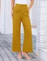 Women Plain Long Pants Vintage Spring/Fall Trousers