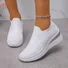 Casual Plain Slip On Block Heel Slip On