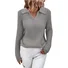 Women Cotton Plain Long Sleeve Comfy Casual Sweater