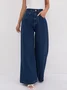 Women Plain Long Pants Vintage Spring/Fall Trousers