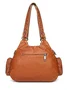 Retro Trendy One-shoulder Crossbody Handbag Washed Soft Leather Women's Bag