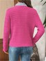 Women Plain Long Sleeve Comfy Casual Cardigan