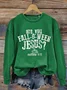 Casual Crew Neck Halloween Sweatshirt