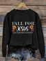 Casual Crew Neck Halloween Sweatshirt