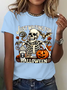 Casual Halloween Crew Neck Short Sleeve T-shirt