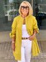 Long Sleeve Plain Regular Micro-Elasticity Loose Shirt For Women