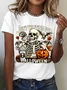 Casual Halloween Crew Neck Short Sleeve T-shirt