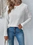 Casual Floral Crew Neck Long Sleeve T-shirt