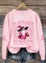 Casual Crew Neck Floral Sweatshirt Printing
