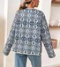 Women Spring/Fall Outerwear Casual Geometric Long Sleeve Stand Collar Jacket