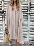 Women Plain Spring/Fall Dress Shirt Collar Long Sleeve Shirt Dress A-Line Dress