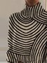 Women Striped Long Sleeve Comfy Casual Sweater