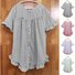 Crew Neck Short Sleeve Striped Regular Micro-Elasticity Regular Fit Shirt For Women