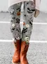 Halloween Women Cute Ghost Print Vintage All Season Long Leggings