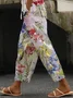 Women Floral Long Pants Casual Spring/Fall Trousers