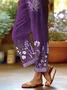 Women Floral Long Pants Casual Spring/Fall Trousers