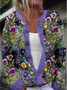 Women Wool/Knitting Floral Long Sleeve Comfy Casual Cardigan