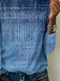 Casual Abstract Crew Neck Long Sleeve T-shirt