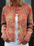 Women Knitted Nationality/ethnic Long Sleeve Comfy Vintage Cardigan