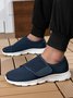 Casual Plain Hook And Loop Low Heel Fly Woven Shoes Split Joint