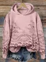 Women Casual Hoodie 3D Floral Print Comfy Loose Top
