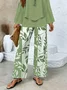 Women Floral Printing Two-Piece Set Daily Long Sleeve Casual Spring/Fall Top With Pants Matching Set