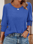 Vintage Geometric V Neck Long Sleeve T-shirt
