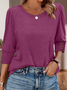 Vintage Geometric V Neck Long Sleeve T-shirt