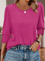 Vintage Geometric V Neck Long Sleeve T-shirt