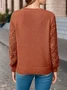 Women Wool Plain Long Sleeve Comfy Casual Jacquard Sweater