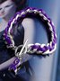 Alzheimer's Disease Electroplated Alloy Chain Rope Braided Love Small Gift Charity Bracelet Purple Ribbon Bracelet