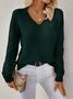 Women Wool Plain Long Sleeve Comfy Casual Jacquard Sweater