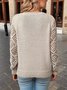 Women Wool Plain Long Sleeve Comfy Casual Jacquard Sweater