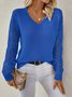 Women Wool Plain Long Sleeve Comfy Casual Jacquard Sweater