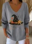 Women Cotton Halloween Long Sleeve Comfy Casual Sweater