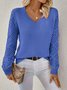 Women Wool Plain Long Sleeve Comfy Casual Jacquard Sweater
