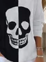 Women Cotton Skull Long Sleeve Comfy Vintage Sweater