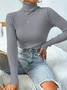 Light Luxury High-End Sweater Autumn And Winter Pile Collar Base Sweater Slim Fit Thick Base Sweater