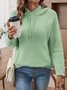 Women Cotton Plain Long Sleeve Comfy Casual Sweater