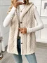 Women Cotton Plain Sleeveless Comfy Casual Cardigan